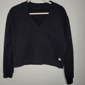 Vuori Sedona V-Neck Black Pullover Sweatshirt Size XS